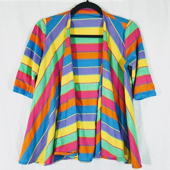 Hand Made Colorful Rainbow Cover Up Size S - Picture 1 of 4